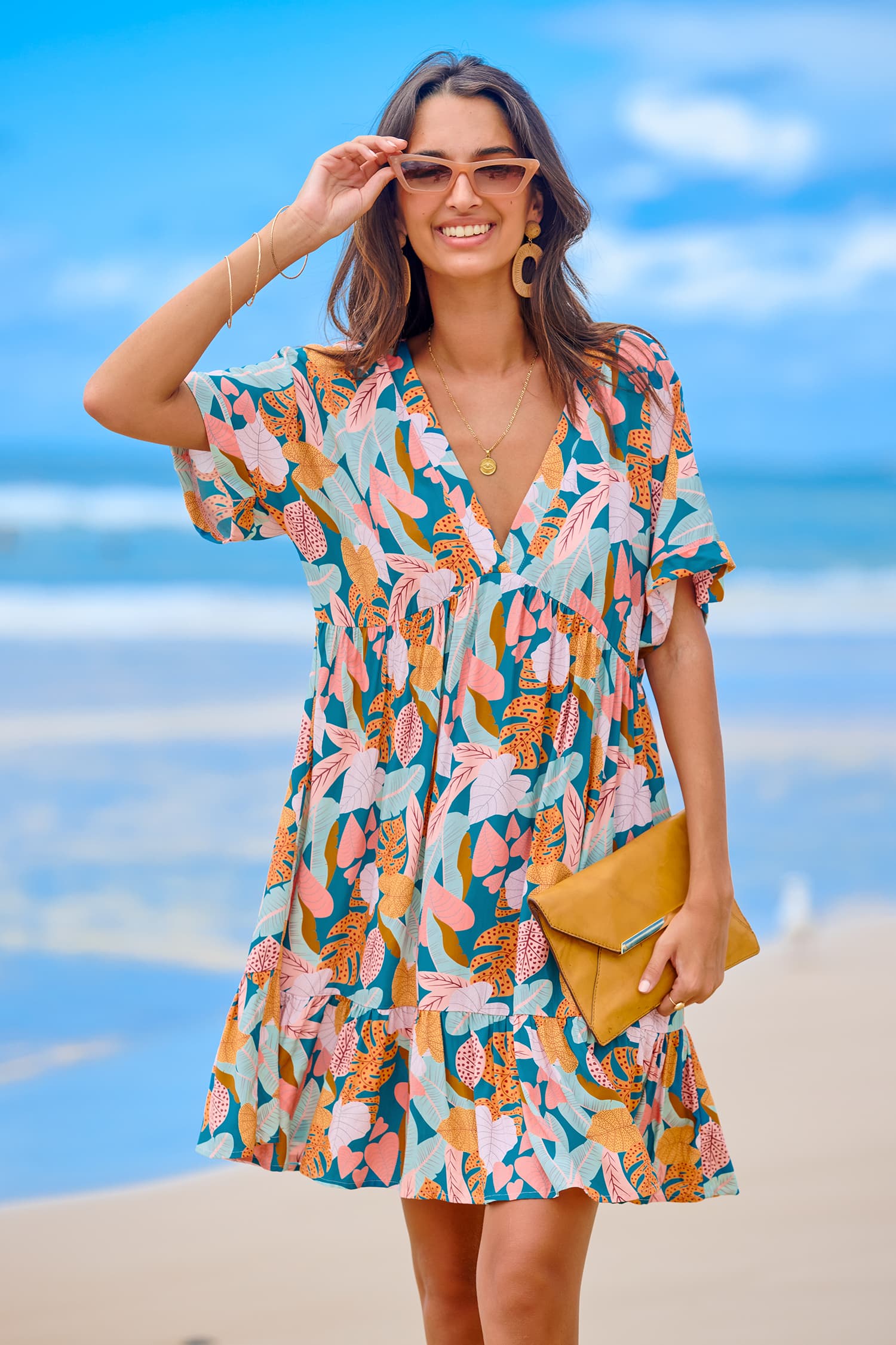 Soft Tropics Mini Dress