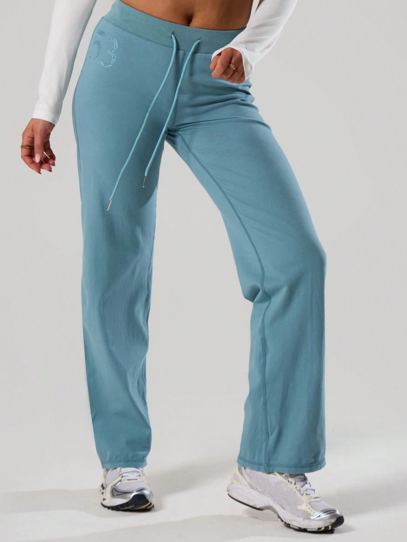 Musera straight leg sweatpants teal - Image 1