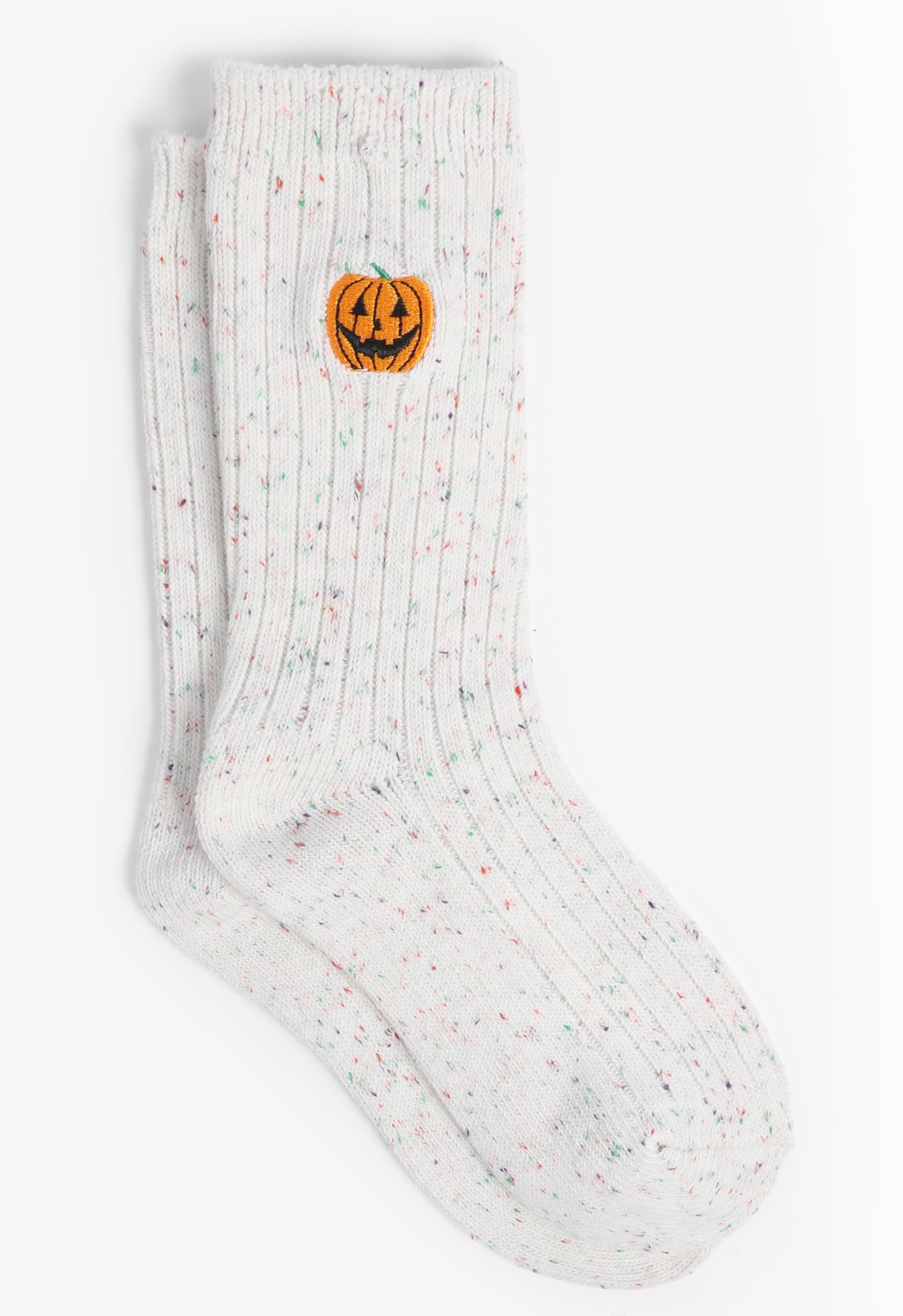 Pumpkin Speckled Crew Socks - Image 1
