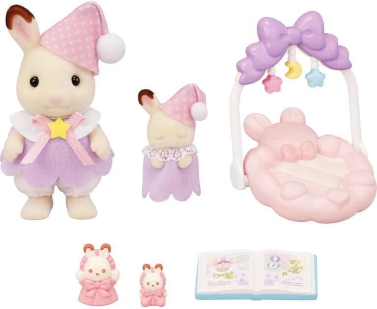 Calico Critters Sleepy Dream Siblings, Dollhouse Playset with 2 Figures and Accessories