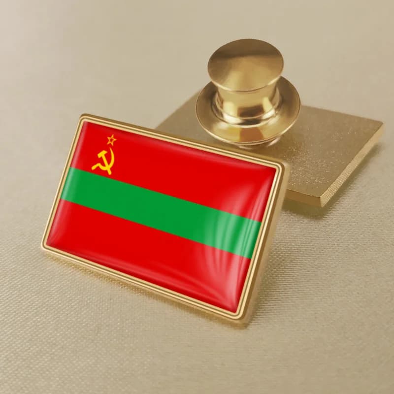 Transnistria Soviet Socialist Republic Ssr Flag Brooch Badges Lapel Pins - Brooches - AliExpress thumbnail 6