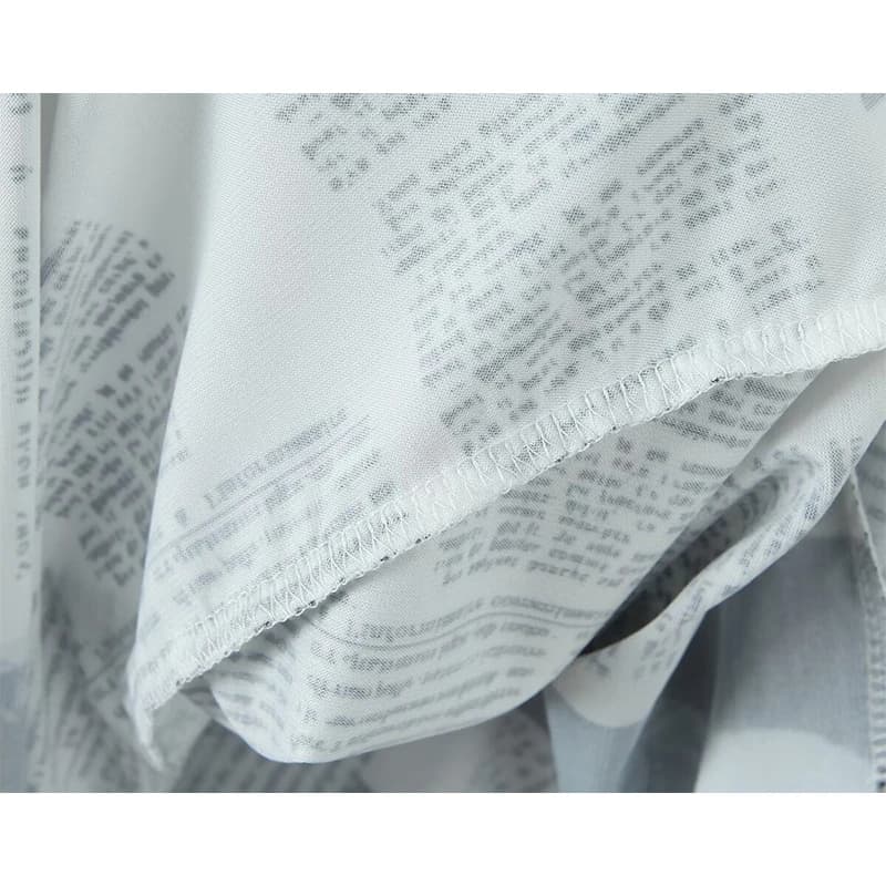 YENKYE New Women Newspaper Letter Print Irregular Hem Sling Dresses Fashion Backless Thin Straps With Chain Summer Sexy Dress - AliExpress  thumbnail 6