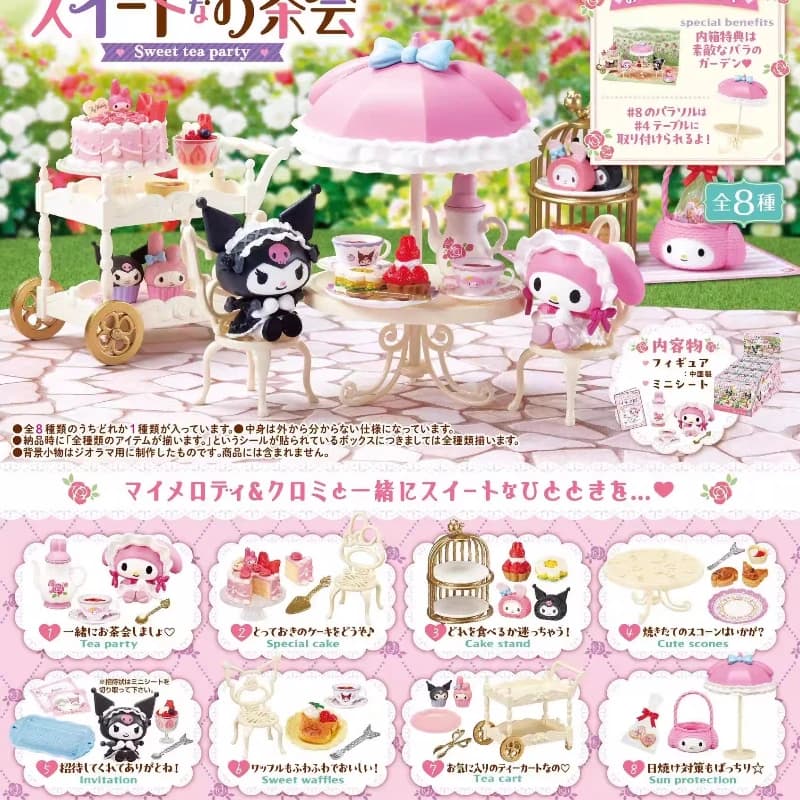 Re Ments-Jouets figurines miniatures Sanurgente My Melody'Room Kuromi, ornements authentiques, modèle à collectionner, cadeau pour enfants - AliExpress - Image 1