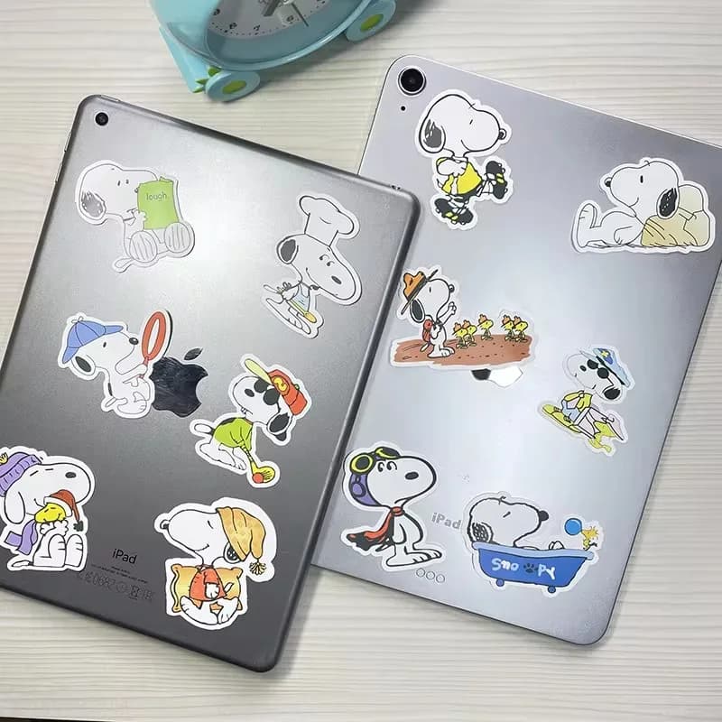 100/200pcs anime Snoopy stationery stickers cute cartoon student stationery notebook diy decoration expression graffiti stickers - AliExpress  thumbnail 3