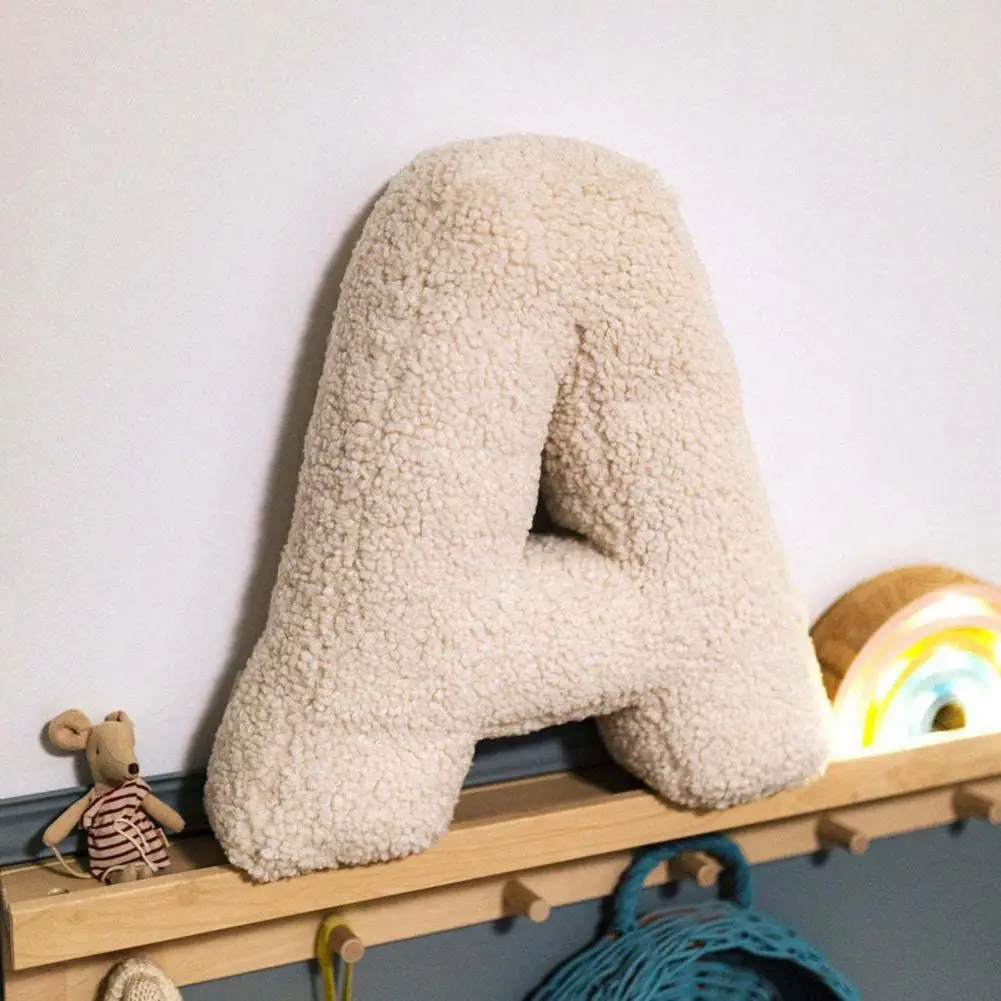 Alphabet Plush Pillow Lambswool Fabric Pillow Plush Alphabet Letter Shape Pillow for Sofa Bed Couch Office Car Seat Decoration - AliExpress  thumbnail 3