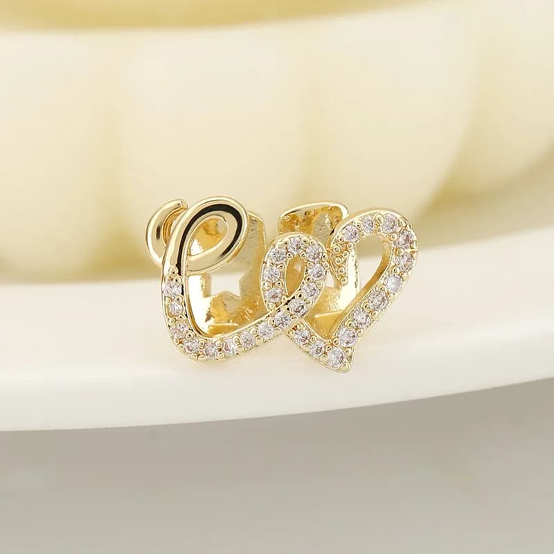 Punk Copper Double Heart Teeth Caps for Women Men Hip Hop Zircon Hollow Love Tooth Grillz Couple Jewelry Accessories - AliExpress  thumbnail 6