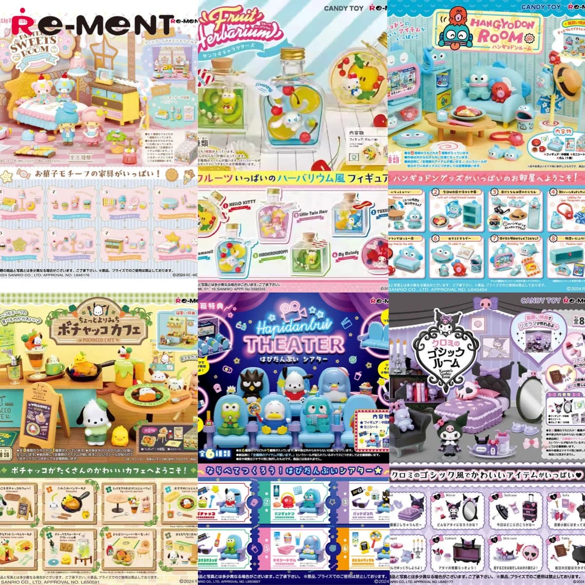 Figurines d'action originales Sanrio Re-Ment My Melody'Room Kuromi, modèle de collection, dessin animé mignon et amusant, jouets de décoration, cadeau d'anniversaire - AliExpress - Image 1