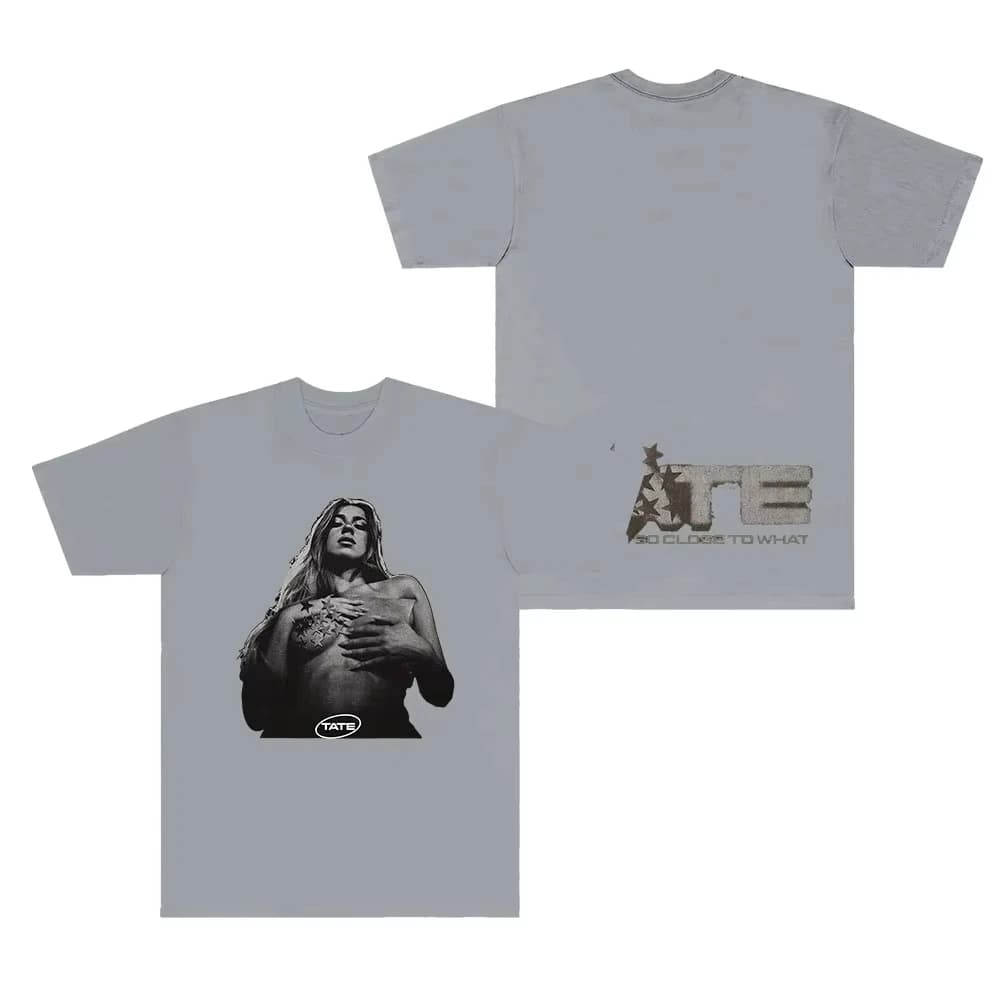 Tate McRae Onmyhands Cotton T-Shirts So Close To What Merch Tee Cosplay Print Women Men Fashion Crewneck Short Sleeve Unisex Top - AliExpress  thumbnail 3