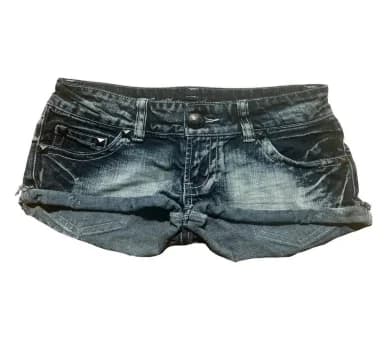 Retro British style printed Harajuku niche hot girl sexy denim shorts women's summer new casual slim low waist mini shorts - AliExpress  thumbnail 2