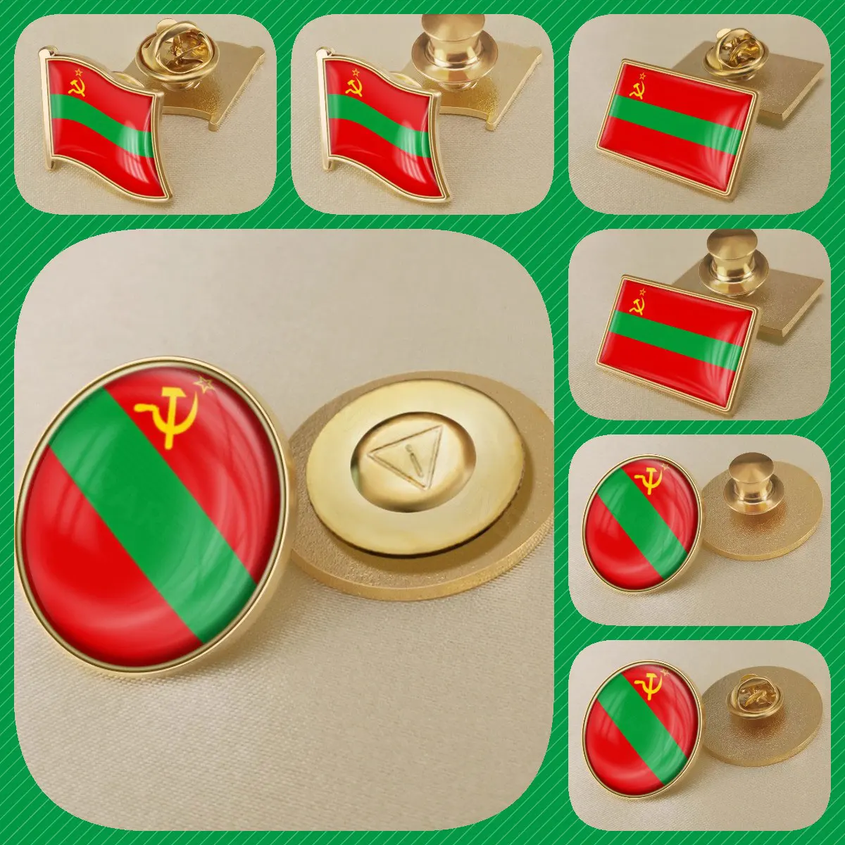 Transnistria Soviet Socialist Republic Ssr Flag Brooch Badges Lapel Pins - Brooches - AliExpress thumbnail 2