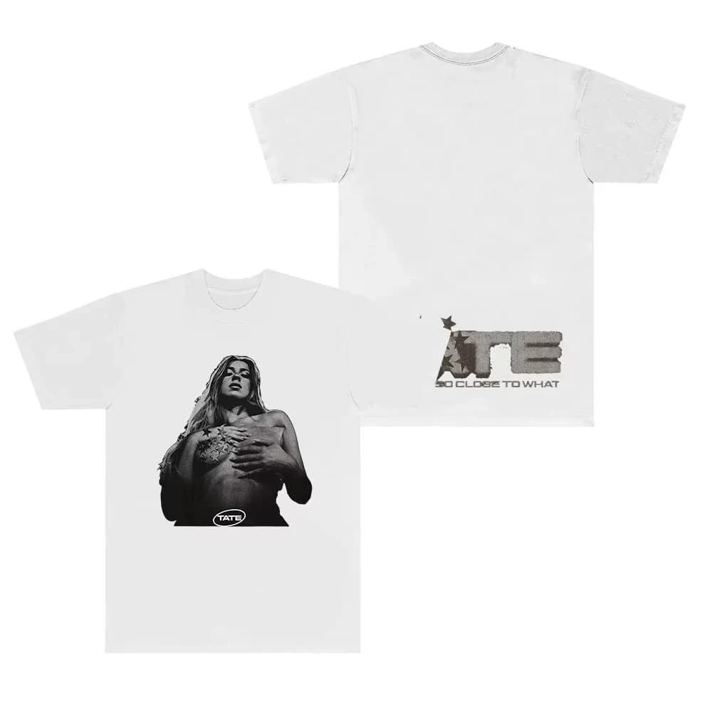 Tate McRae Onmyhands Cotton T-Shirts So Close To What Merch Tee Cosplay Print Women Men Fashion Crewneck Short Sleeve Unisex Top - AliExpress  thumbnail 2