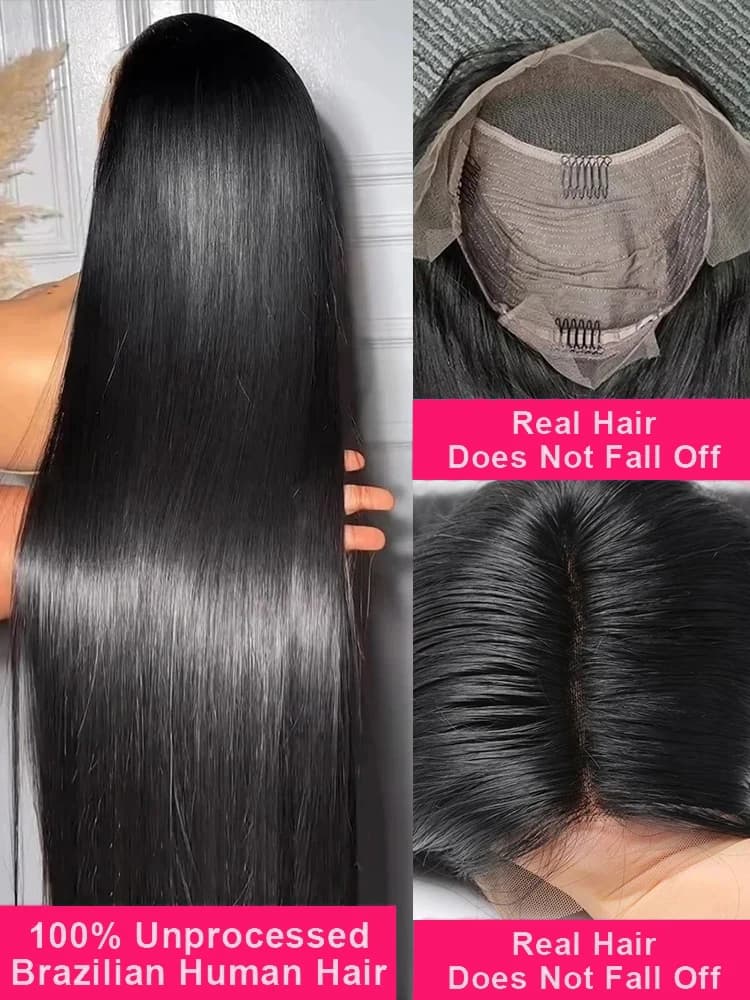 Sophianna 200 densité 13X4 HD dentelle avant perruque 13x6 dentelle avant droite perruque de cheveux humains 30 40 pouces noir naturel pour les femmes - AliExpress  thumbnail 4