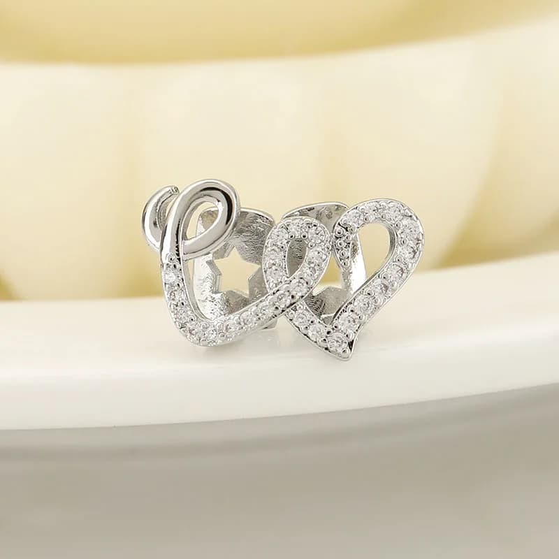 Punk Copper Double Heart Teeth Caps for Women Men Hip Hop Zircon Hollow Love Tooth Grillz Couple Jewelry Accessories - AliExpress  thumbnail 5