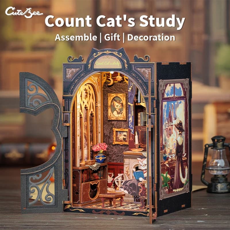 Count Cat's Study Book Nook by CUTEBEE