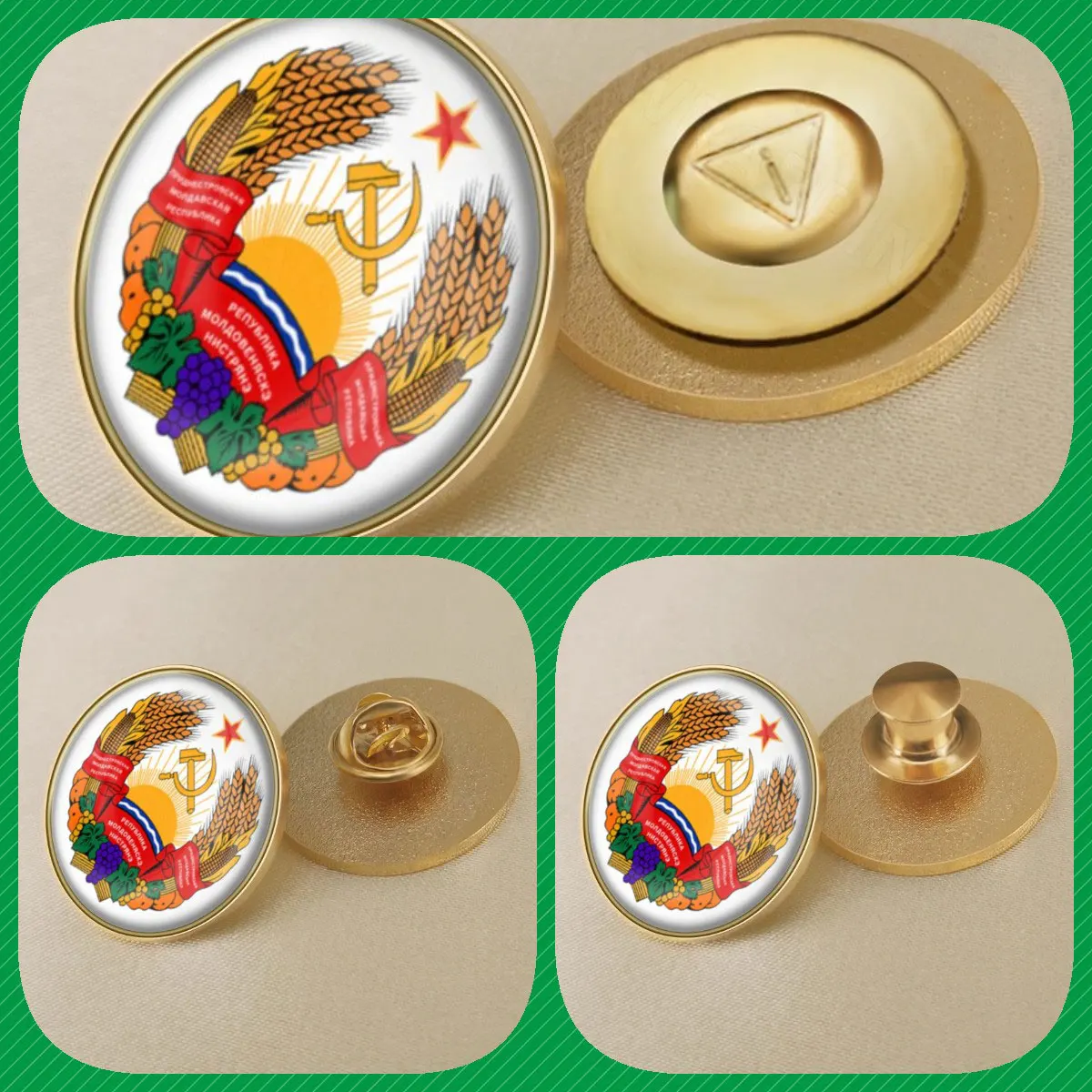 Transnistria Soviet Socialist Republic Ssr Flag Brooch Badges Lapel Pins - Brooches - AliExpress thumbnail 3