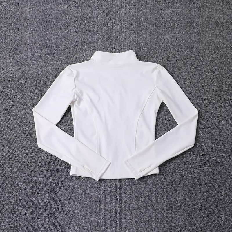 Women Sport Jacket Long Sleeve Shirt Workout Coat Gym Training Clothing Yoga Sportswear - AliExpress  thumbnail 5