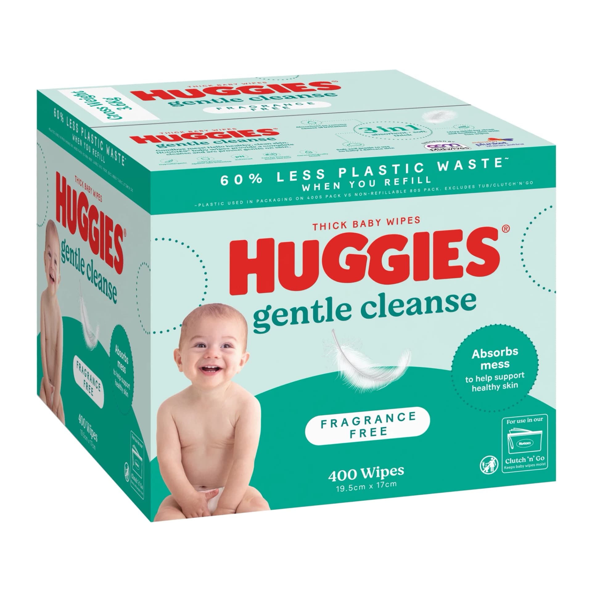 Huggies Wipes Fragrance Free 400 Pack - Image 1