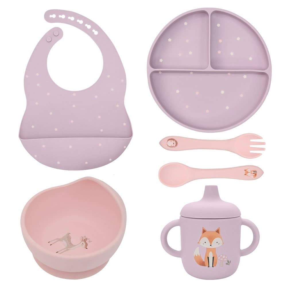 Little Rawr My First Feeding Set - Forest Friends 6 Piece