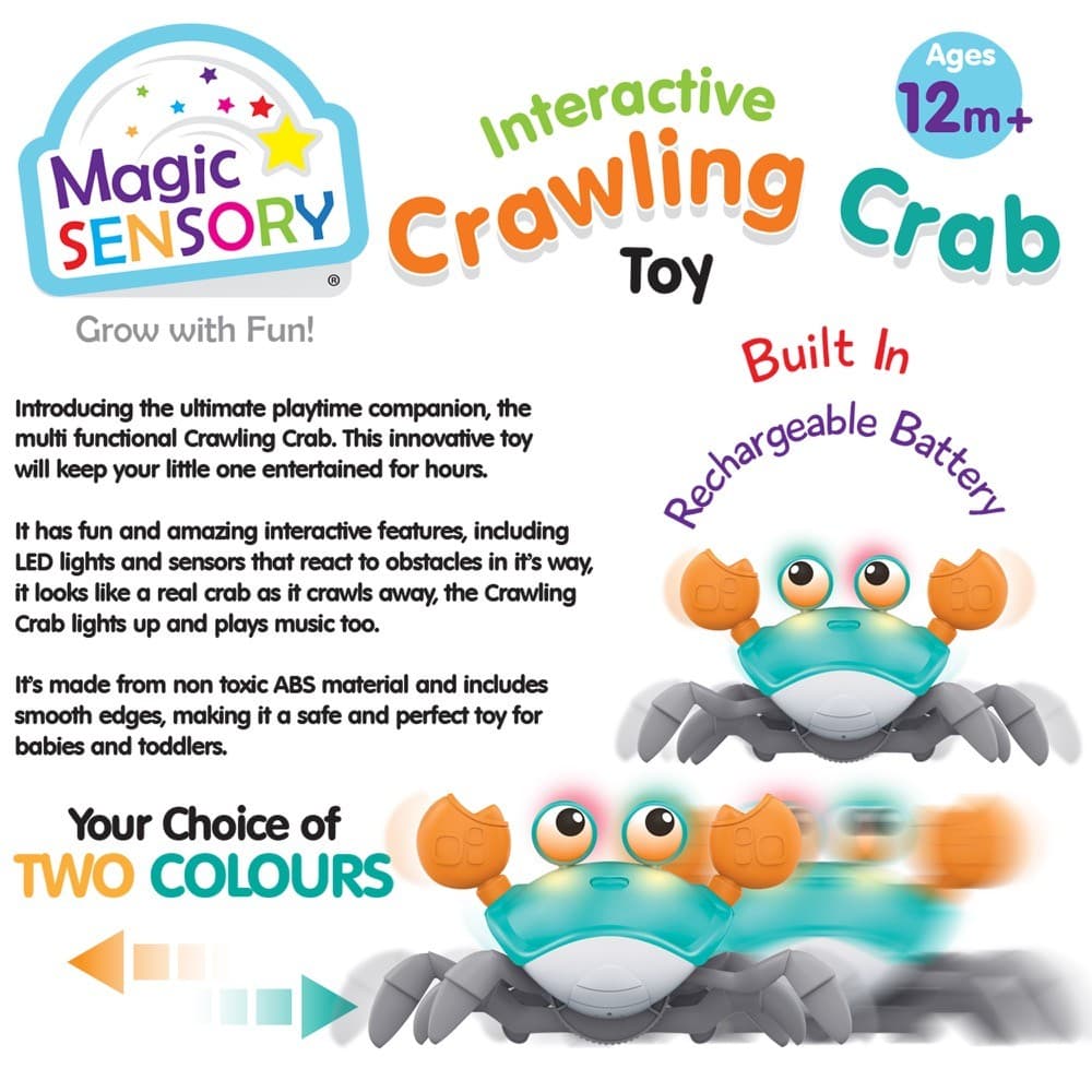 Magic Sensory Interactive Crab Crawler Blue thumbnail 5