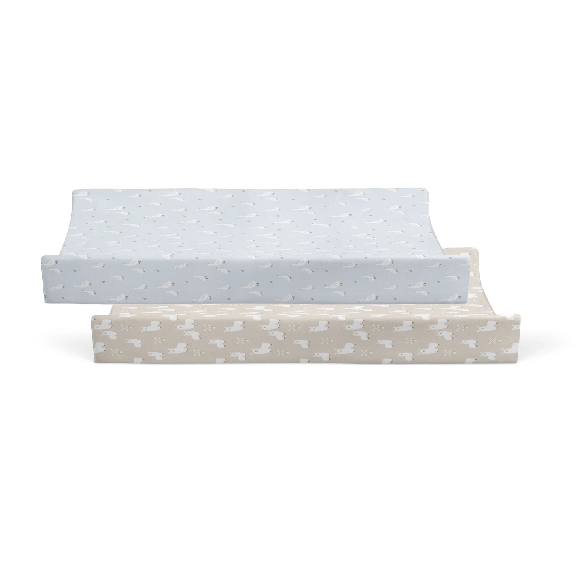 Bubba Blue 2 Pack Change Pad Cover Provincial Sky/Almond - Image 1