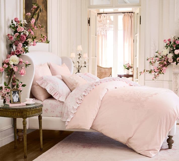 LoveShackFancy Ikat Meadow Floral Pink Sheet Set thumbnail 7
