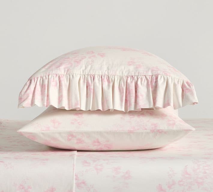 LoveShackFancy Ikat Meadow Floral Pink Sheet Set thumbnail 4