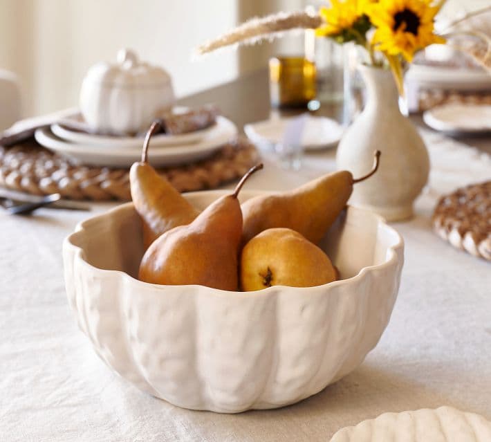 Pumpkin Stoneware Serving Bowl - Image 1