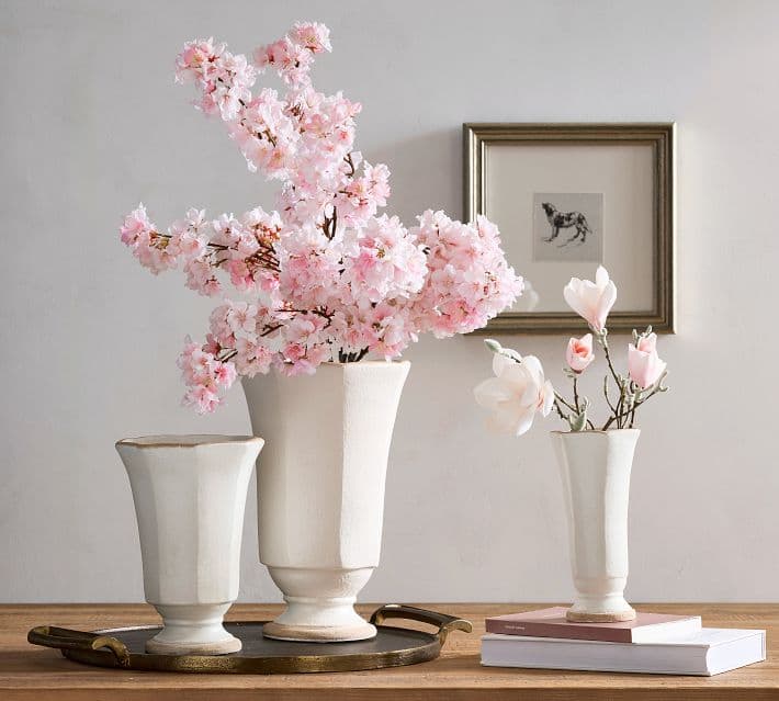 Ceramic Faceted Vase Collection - Image 1