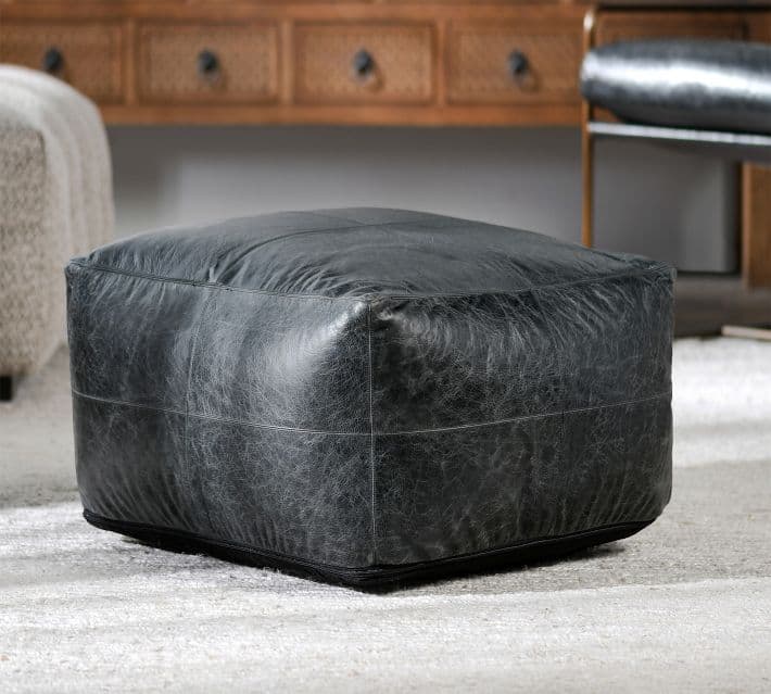 Gaona Leather Pouf thumbnail 10