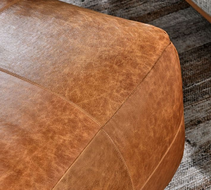 Gaona Leather Pouf thumbnail 2