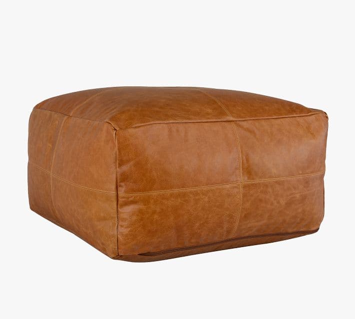 Gaona Leather Pouf thumbnail 5