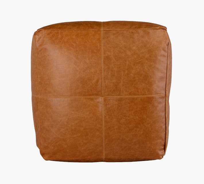 Gaona Leather Pouf thumbnail 3