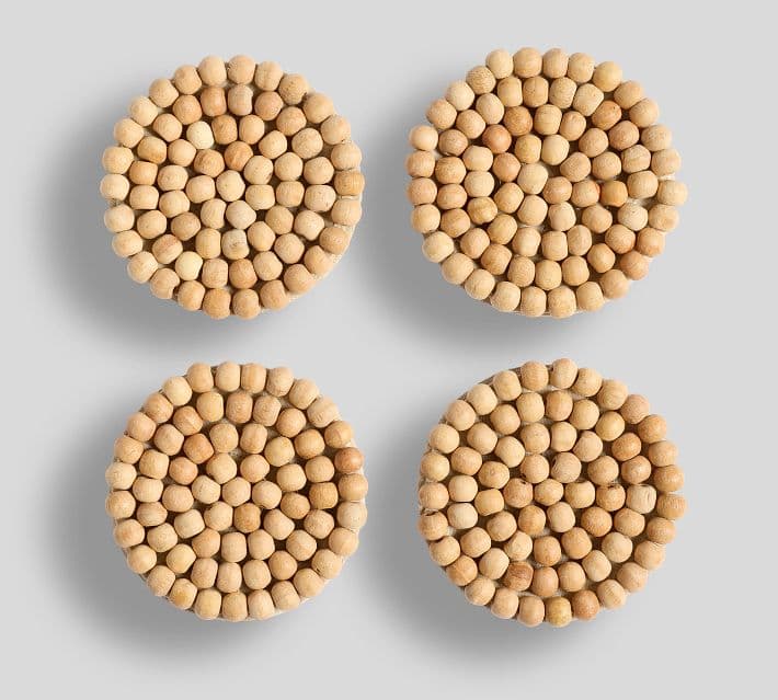 Beaded Coasters - Set of 4 - Image 1