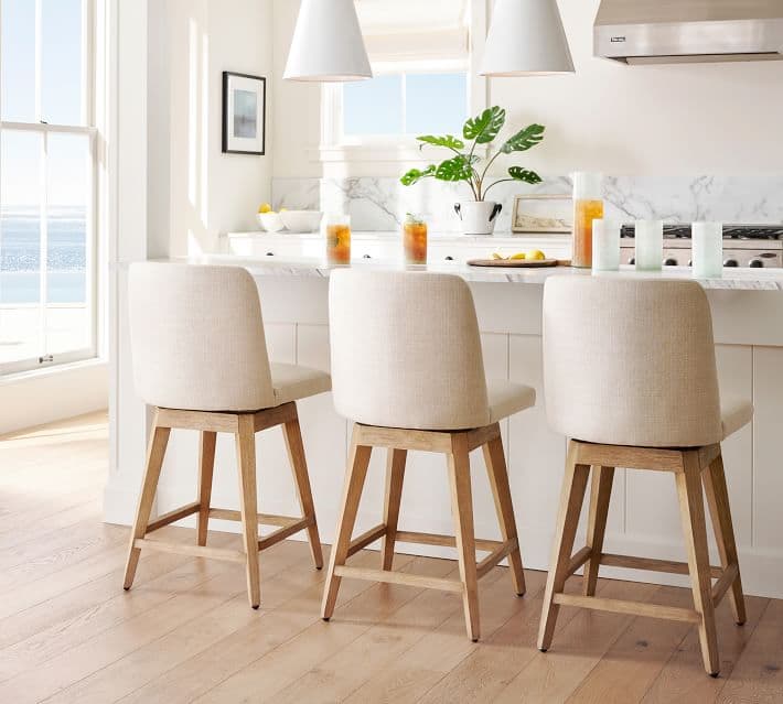 Layton Upholstered Swivel Stool thumbnail 3
