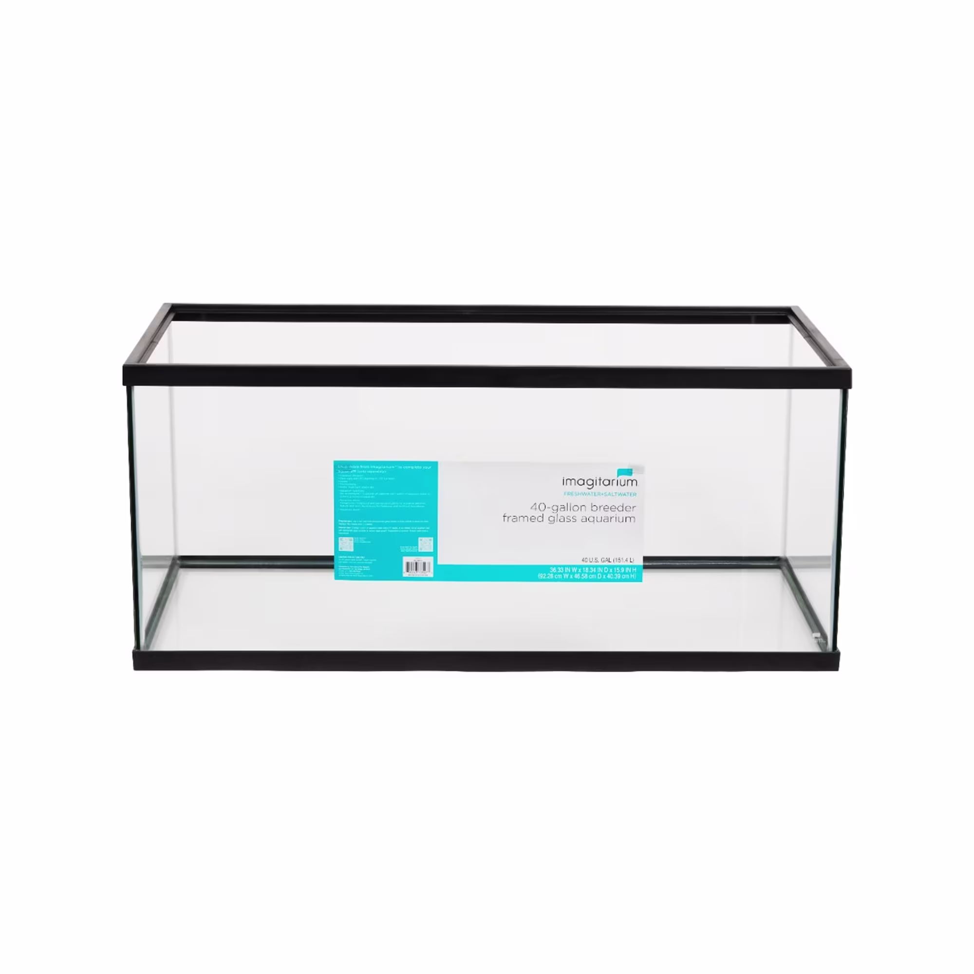 Imagitarium Breeder Open-Glass Aquarium Tank, 40 Gallon - Image 1