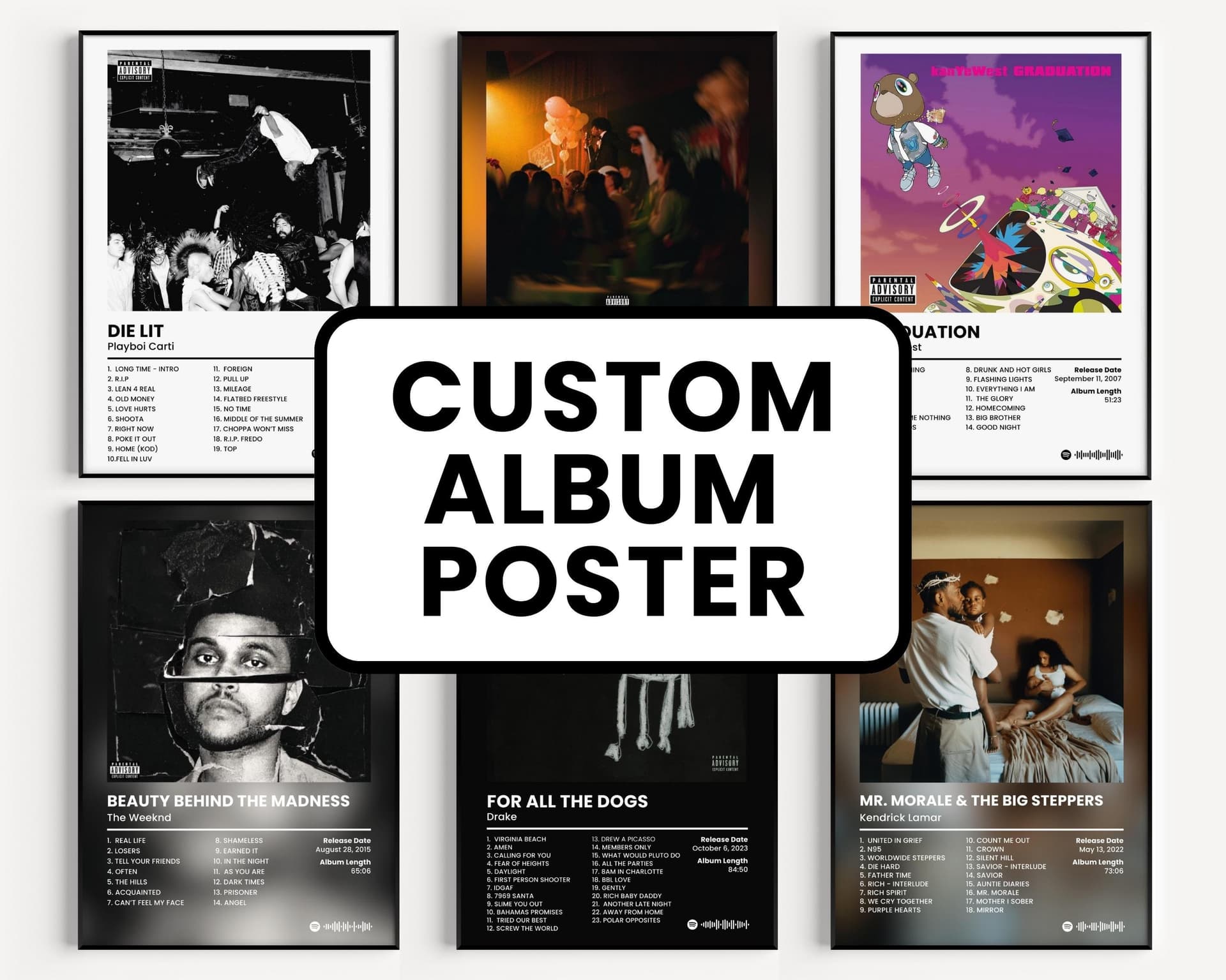  8" x 10" Custom Cover Poster, Personalized Album Print, Classics Rap Poster - Image 1