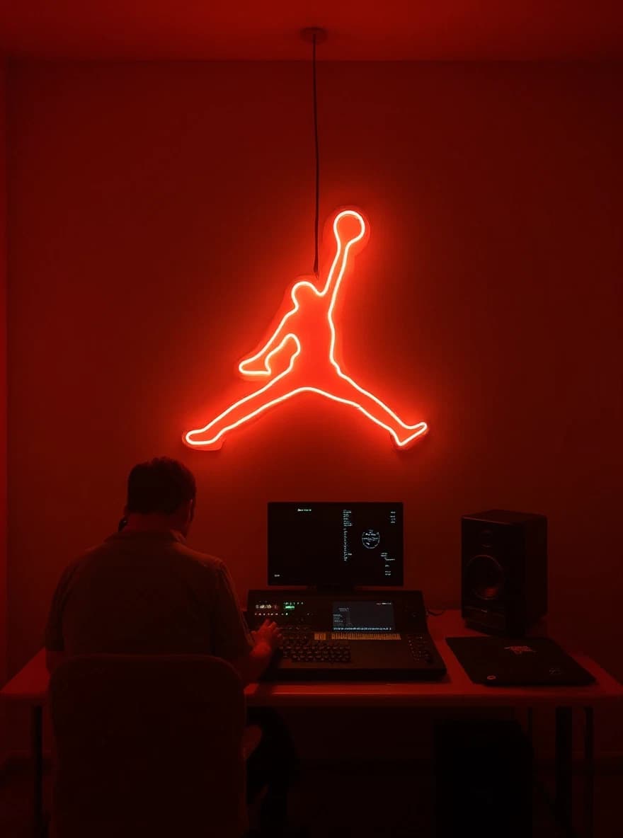  Basketball Neon Sign Neon Light for Game Room Decor - Image 1