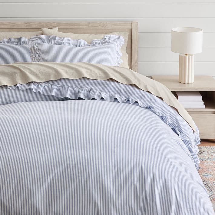 Ruffle Stripe Duvet Cover - Image 1