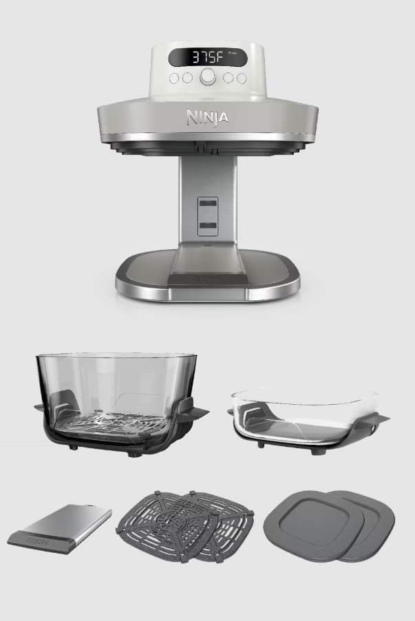 Ninja Crispi® Pro 6-in-1 Countertop Glass Air Fryer, Bone thumbnail 2