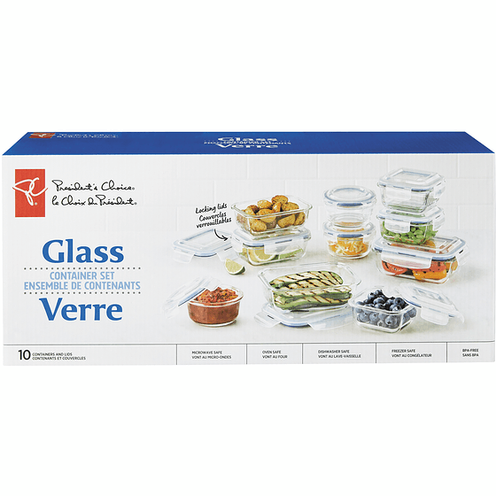 President's Choice Glass Container Set   - 10 ea | Real Canadian Superstore - Image 1
