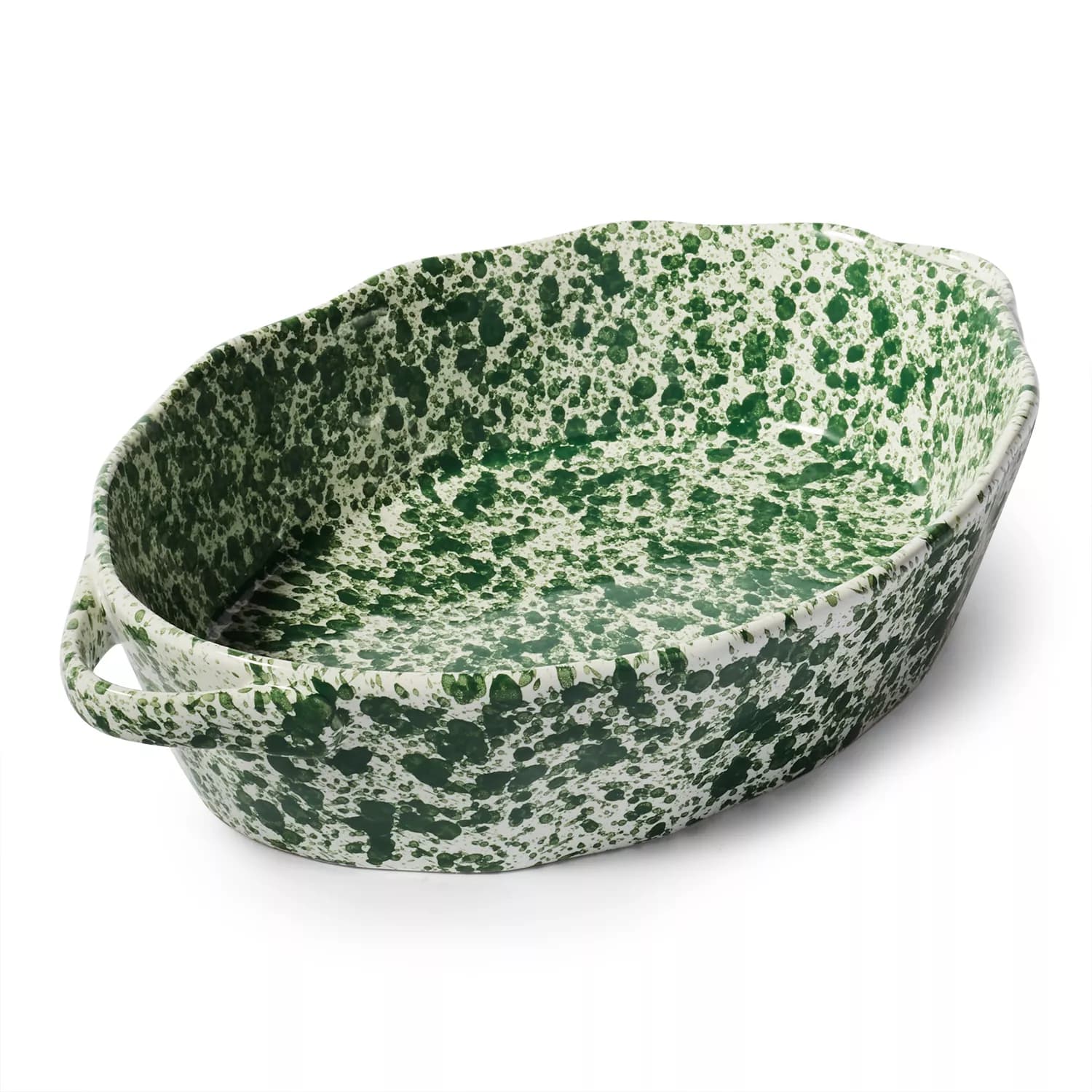 Sur La Table Splatter Oval Baker - Image 1