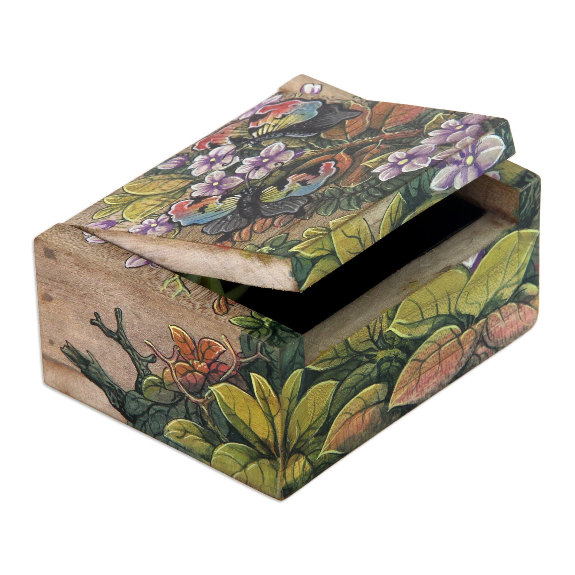 Butterfly Garden Jewelry Box by Rosalind Wheeler