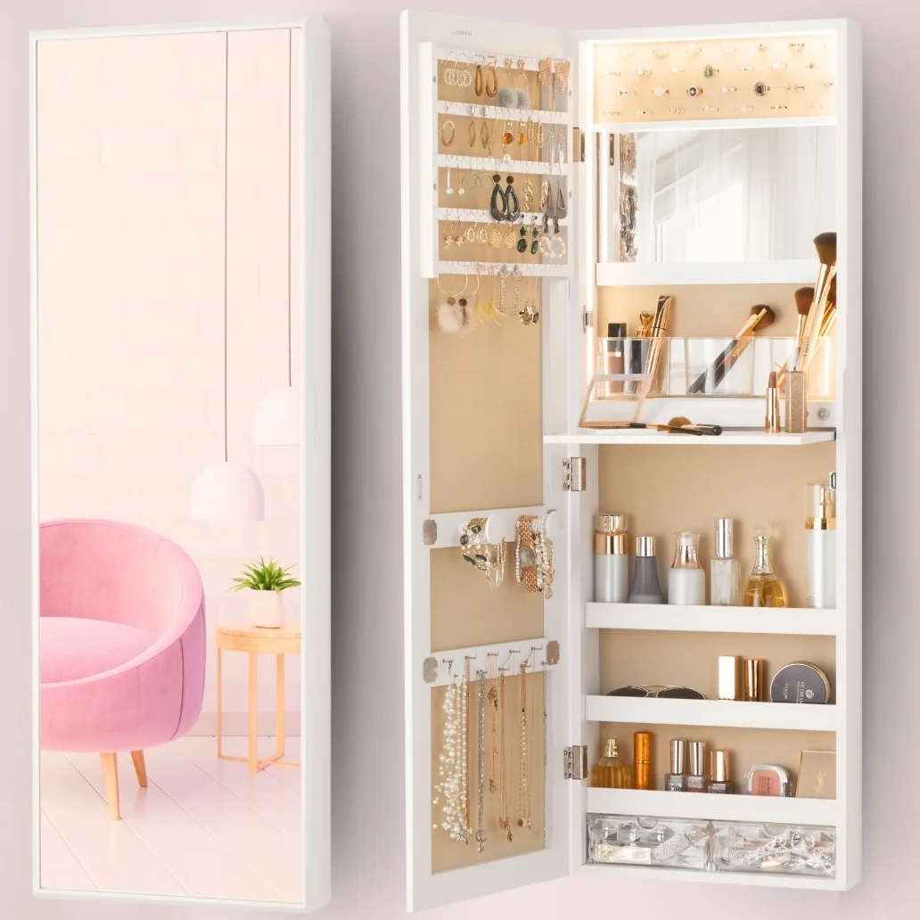 Wrought Studio Full Length Mirror With Storage | Wayfair - Image 1