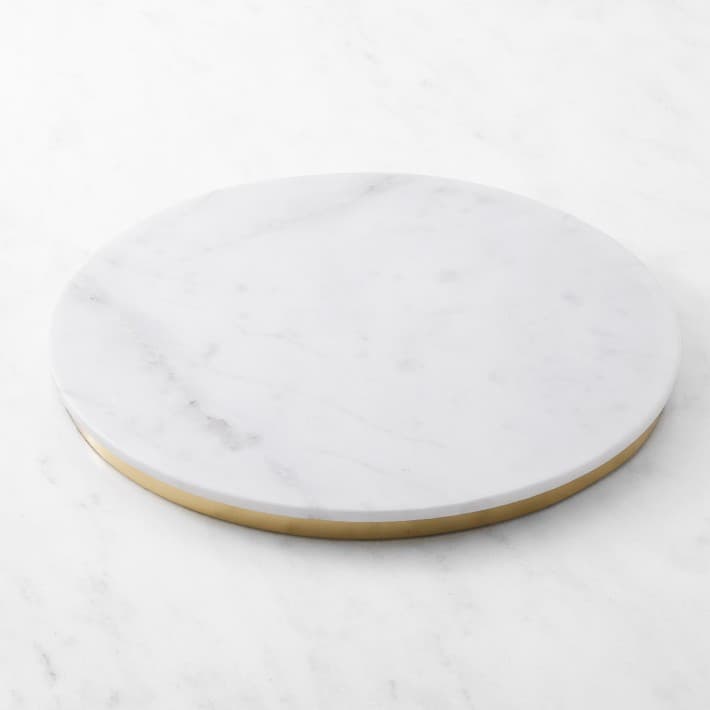 Marble & Brass Round Board