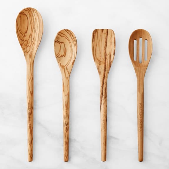 Williams Sonoma Olivewood Spoons, Set of 4 - Image 1
