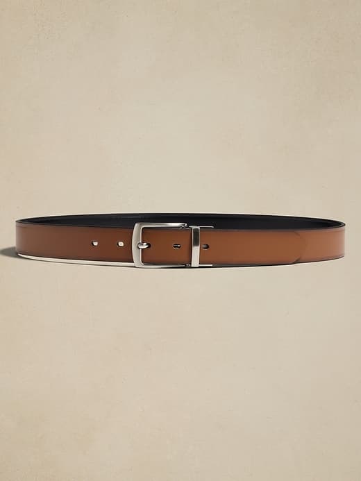 Reversible Leather Dress Belt - Image 1
