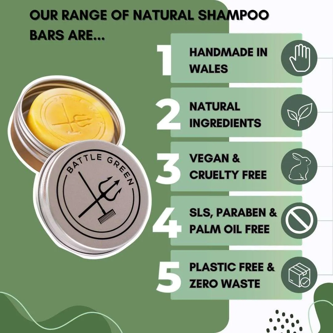 Battle Green Natural Shampoo Bars (55g) thumbnail 7