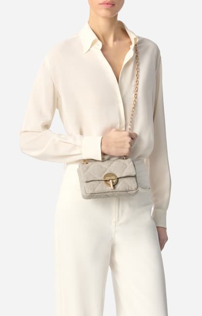 Kleine Linnen Moon Bag thumbnail 3