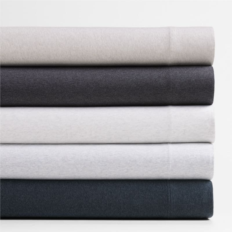 Cozysoft Organic Cotton Jersey Oatmeal Brown King Bed Sheet Set thumbnail 9
