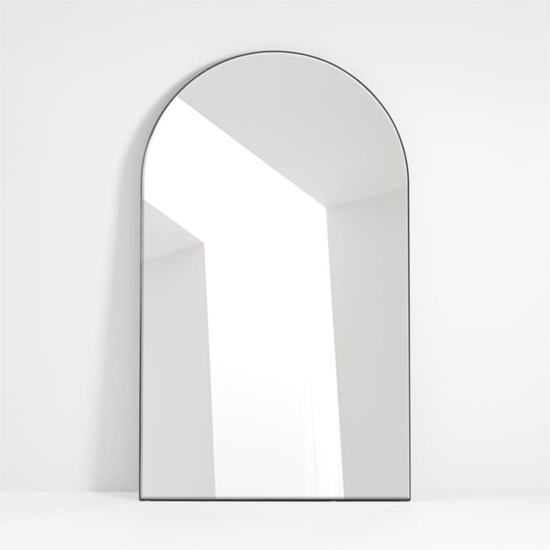 Edge Extra-Large Black Arch Floor Mirror 48"x80" thumbnail 8
